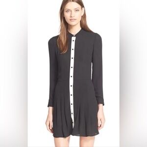 The Kooples Black and White Long Sleeve Dress